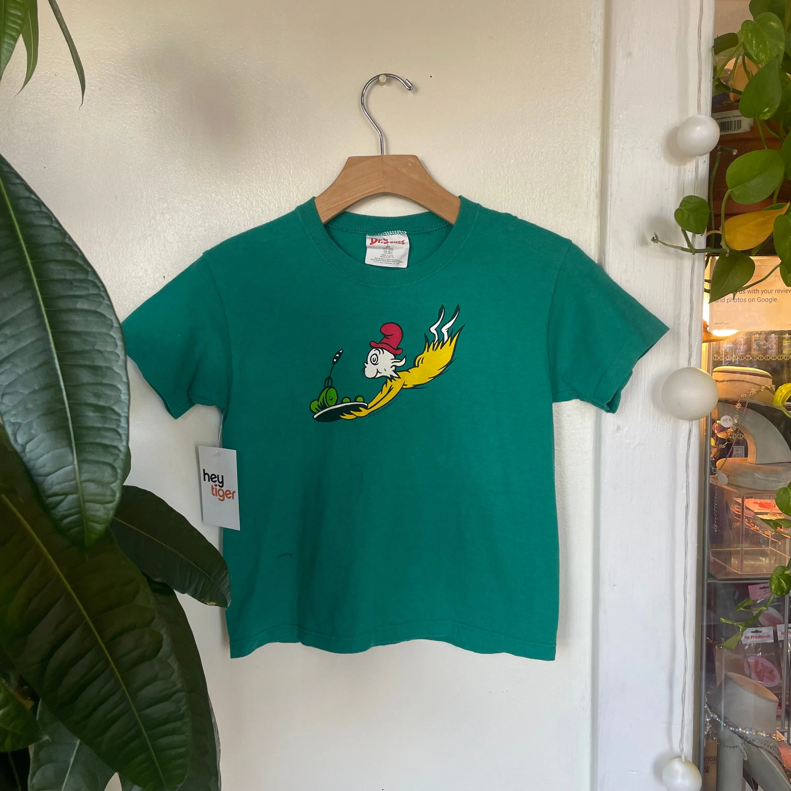 Vintage 90s Dr Seuss Green Eggs and Ham  girlie baby tee // Size XXS XS (HT2433)