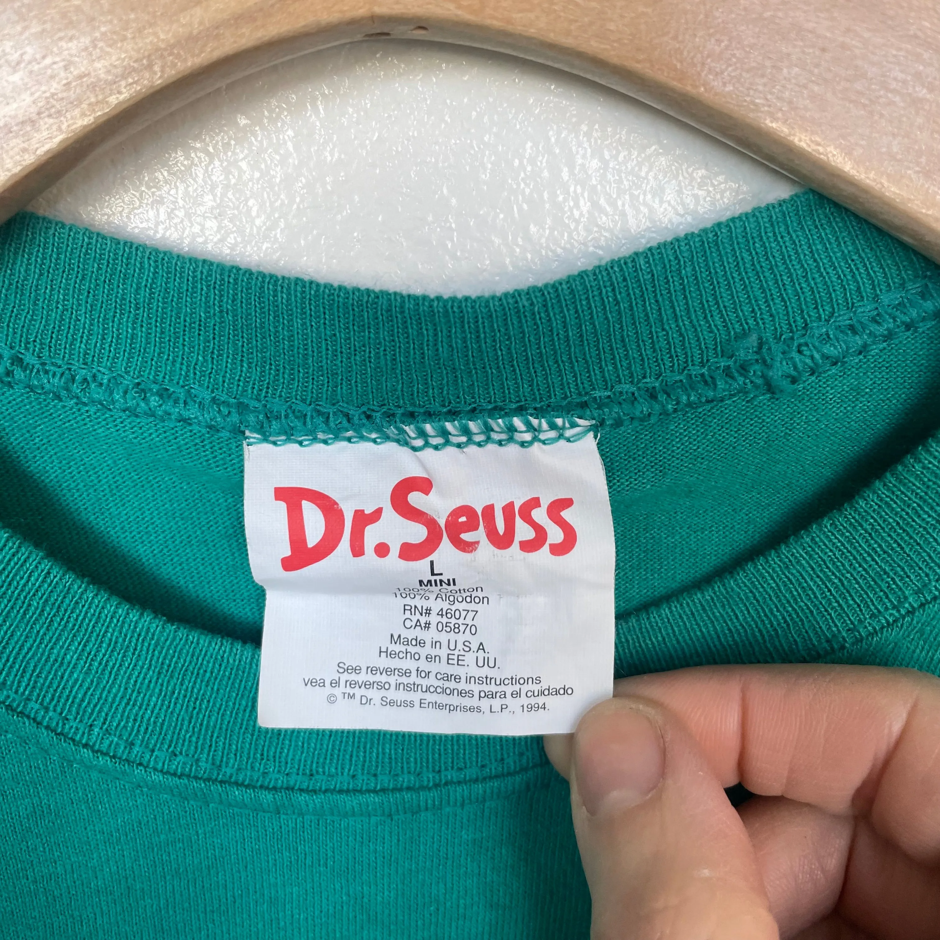 Vintage 90s Dr Seuss Green Eggs and Ham  girlie baby tee // Size XXS XS (HT2433)