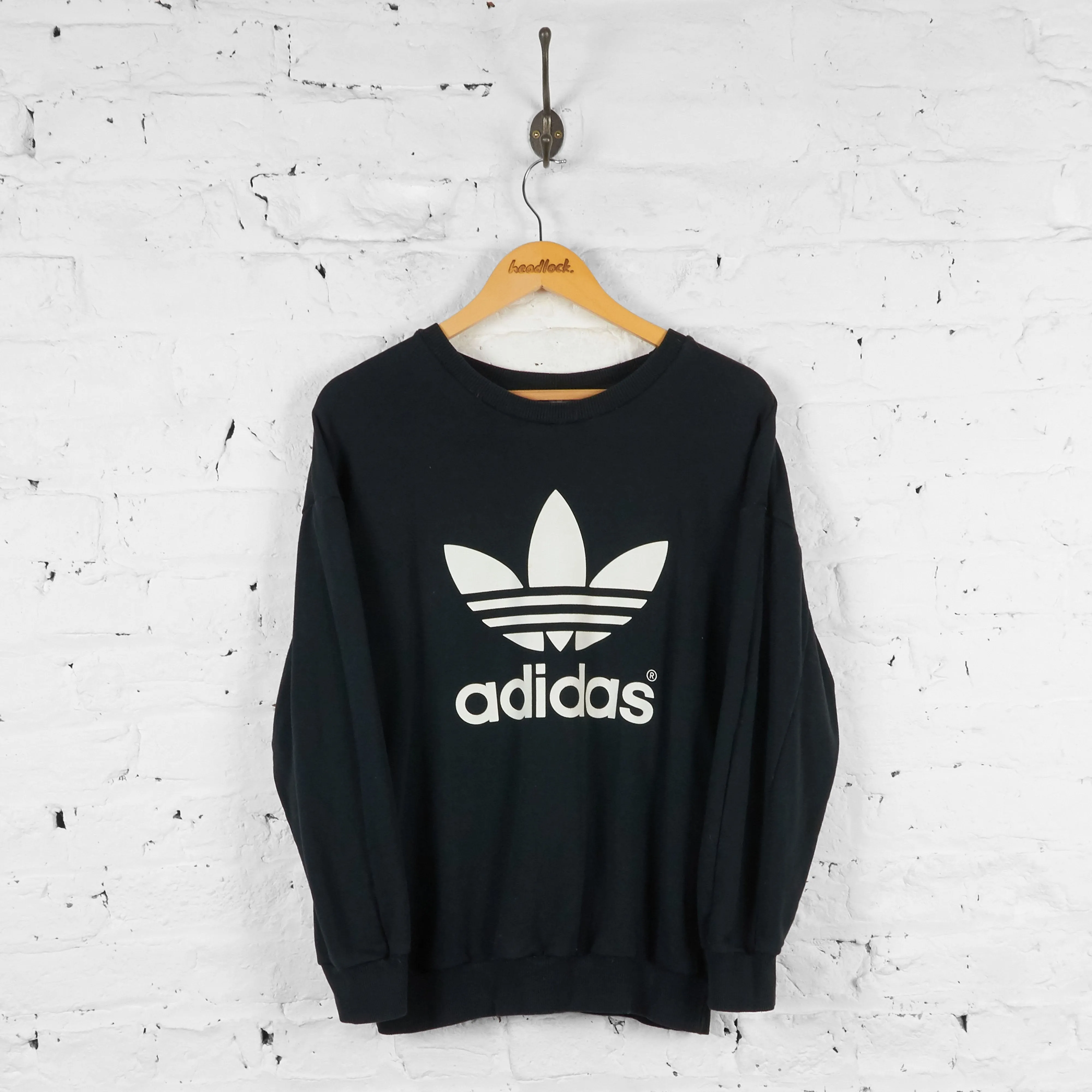 Vintage Adidas Women's Sweatshirt - Black - M