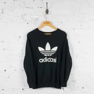 Vintage Adidas Women's Sweatshirt - Black - M