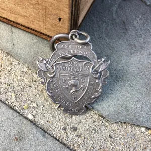 Vintage Antique Sterling Silver 25th Anniversary Royal Arch Pendant Circa 1904