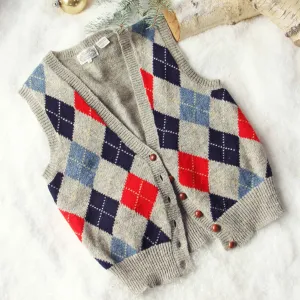 Vintage Argyle Vest