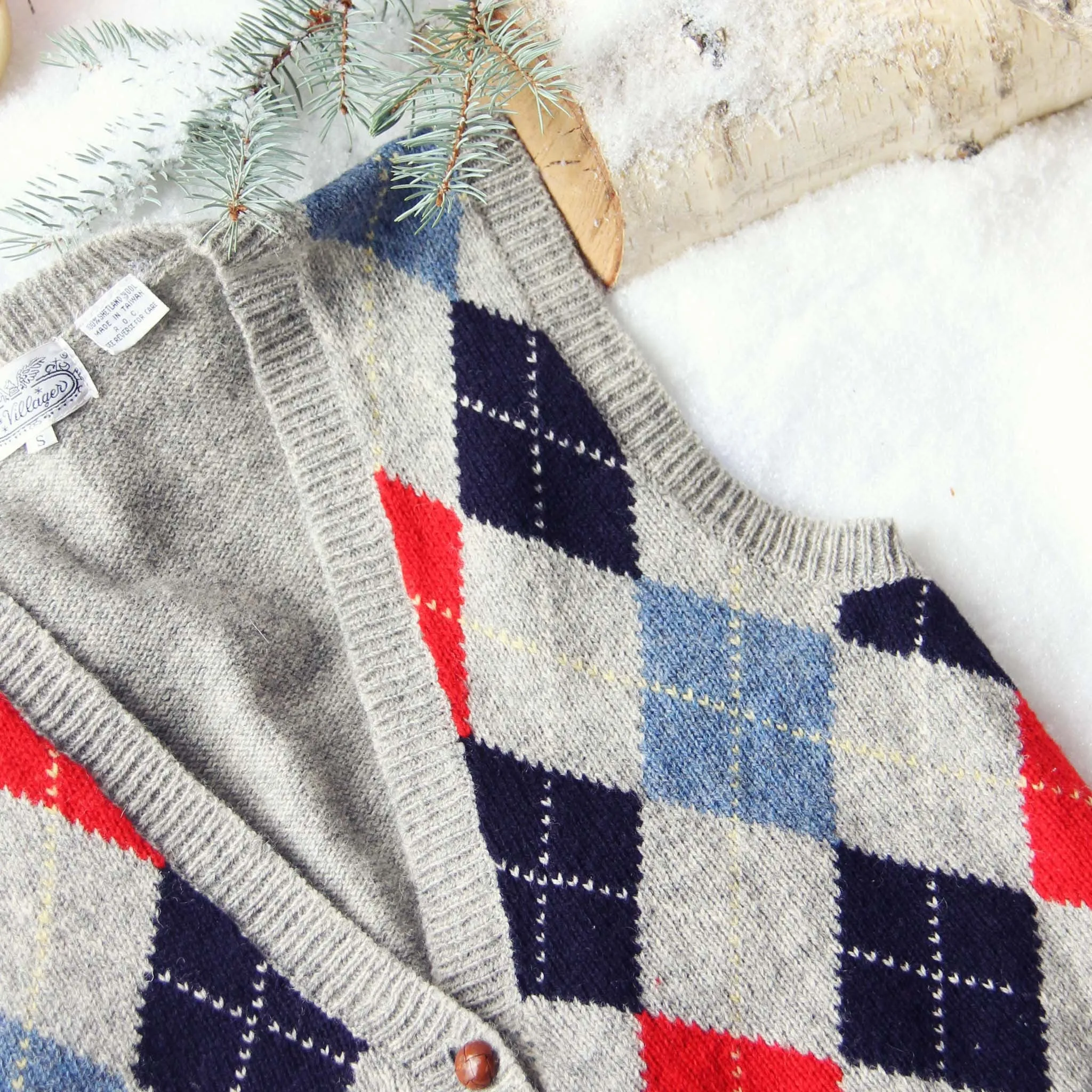 Vintage Argyle Vest