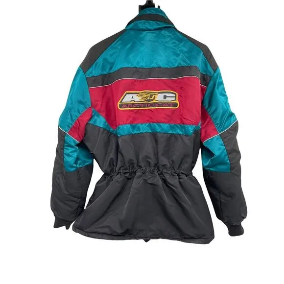 Vintage ARTIC CAT Size L Catillac Snowmobile Women's Jacket Thinsulate
