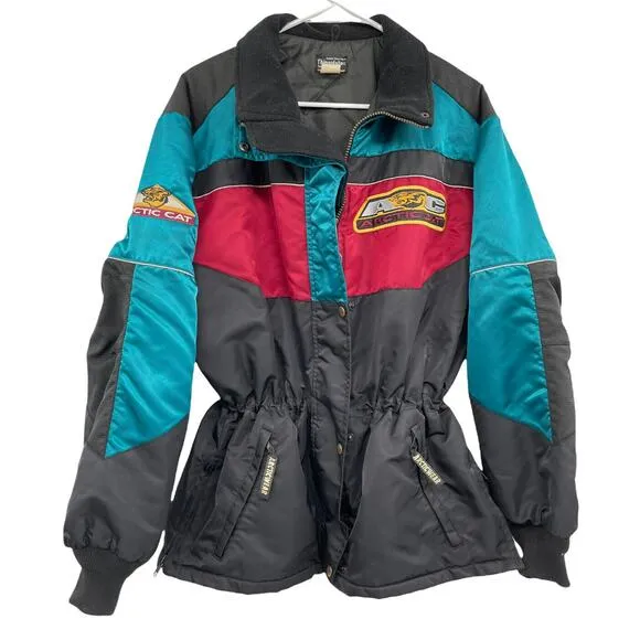 Vintage ARTIC CAT Size L Catillac Snowmobile Women's Jacket Thinsulate
