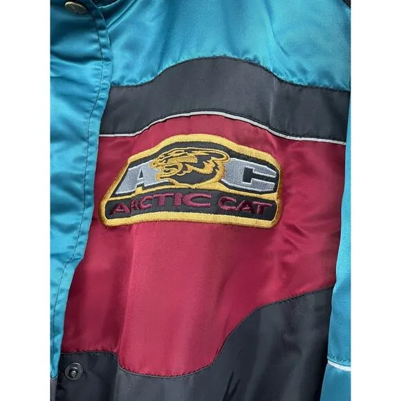 Vintage ARTIC CAT Size L Catillac Snowmobile Women's Jacket Thinsulate
