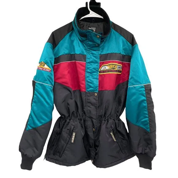 Vintage ARTIC CAT Size L Catillac Snowmobile Women's Jacket Thinsulate