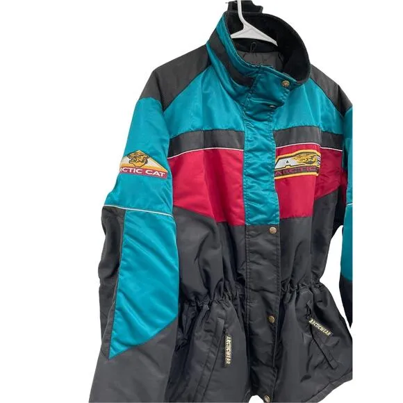 Vintage ARTIC CAT Size L Catillac Snowmobile Women's Jacket Thinsulate