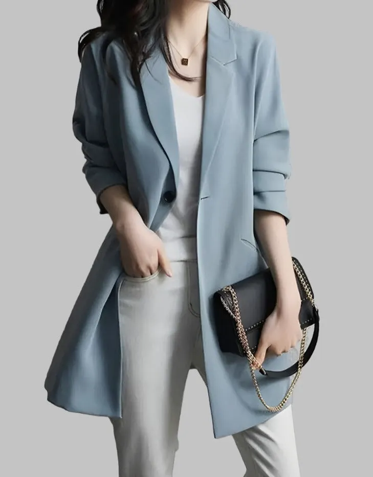 Vintage Aura™ | Women's Long Sleeve Blazer | Tailored Fit, Lightweight Fabric & Timeless Style