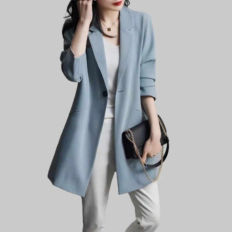 Vintage Aura™ | Women's Long Sleeve Blazer | Tailored Fit, Lightweight Fabric & Timeless Style