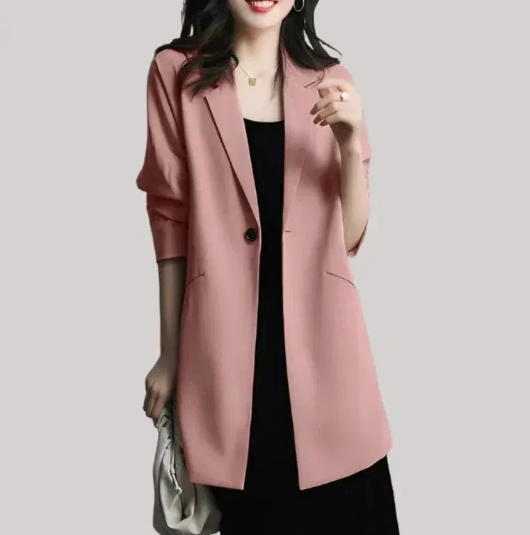 Vintage Aura™ | Women's Long Sleeve Blazer | Tailored Fit, Lightweight Fabric & Timeless Style