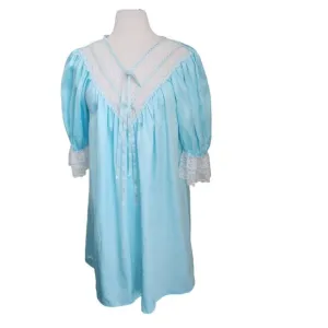 Vintage Babydoll Nightgown Women's M Negligee‎ Lace Fairycore Fairy Puff Sleeves