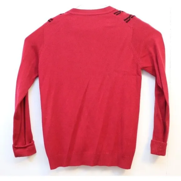 Vintage Ballantyne of Peebles‎ 100% Cashmere Cardigan Sweater 38 Red