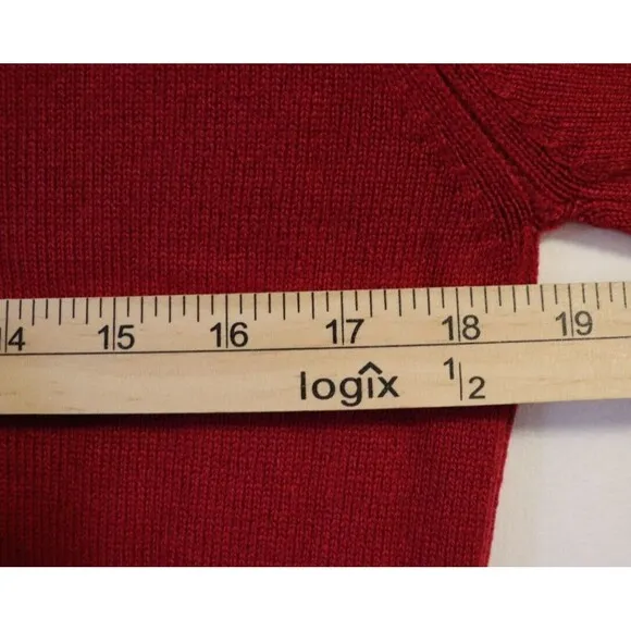 Vintage Ballantyne of Peebles‎ 100% Cashmere Cardigan Sweater 38 Red