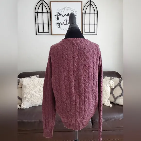 Vintage Ciera Fisherman 100% Wool Crew Neck Sweater Women's Size XL Classic