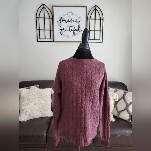 Vintage Ciera Fisherman 100% Wool Crew Neck Sweater Women's Size XL Classic