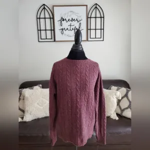 Vintage Ciera Fisherman 100% Wool Crew Neck Sweater Women's Size XL Classic