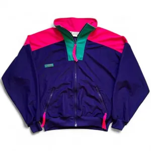 Vintage Columbia Neon Purple Pink Micro Fleece Full Zip Jacket L Hiking Gorpcore