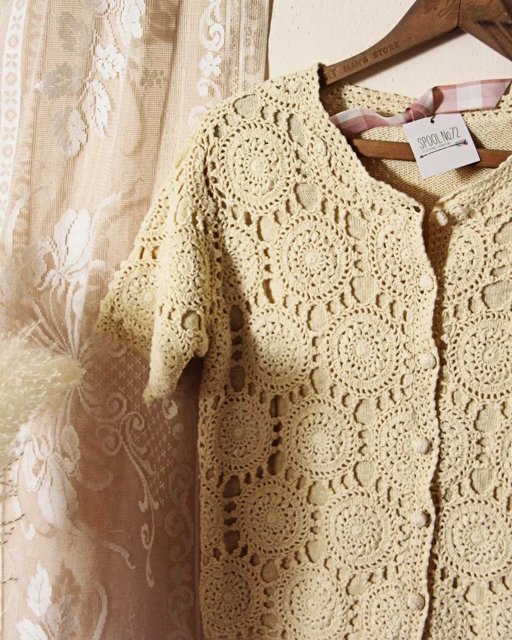 Vintage Crochet Sweater Top