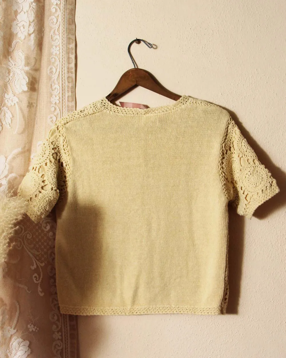 Vintage Crochet Sweater Top