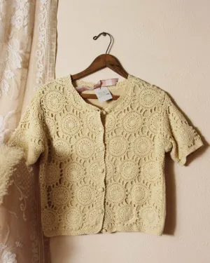 Vintage Crochet Sweater Top