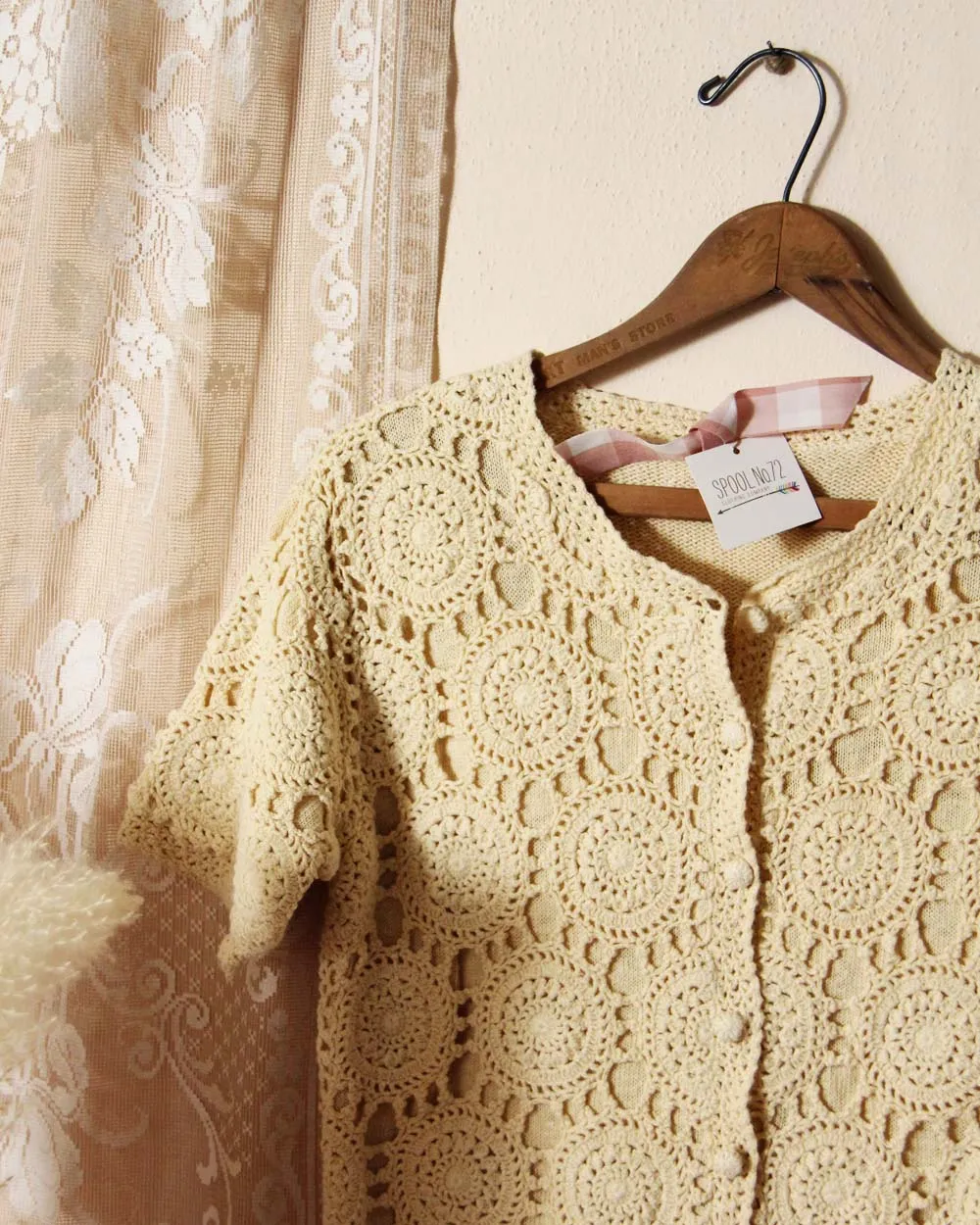Vintage Crochet Sweater Top