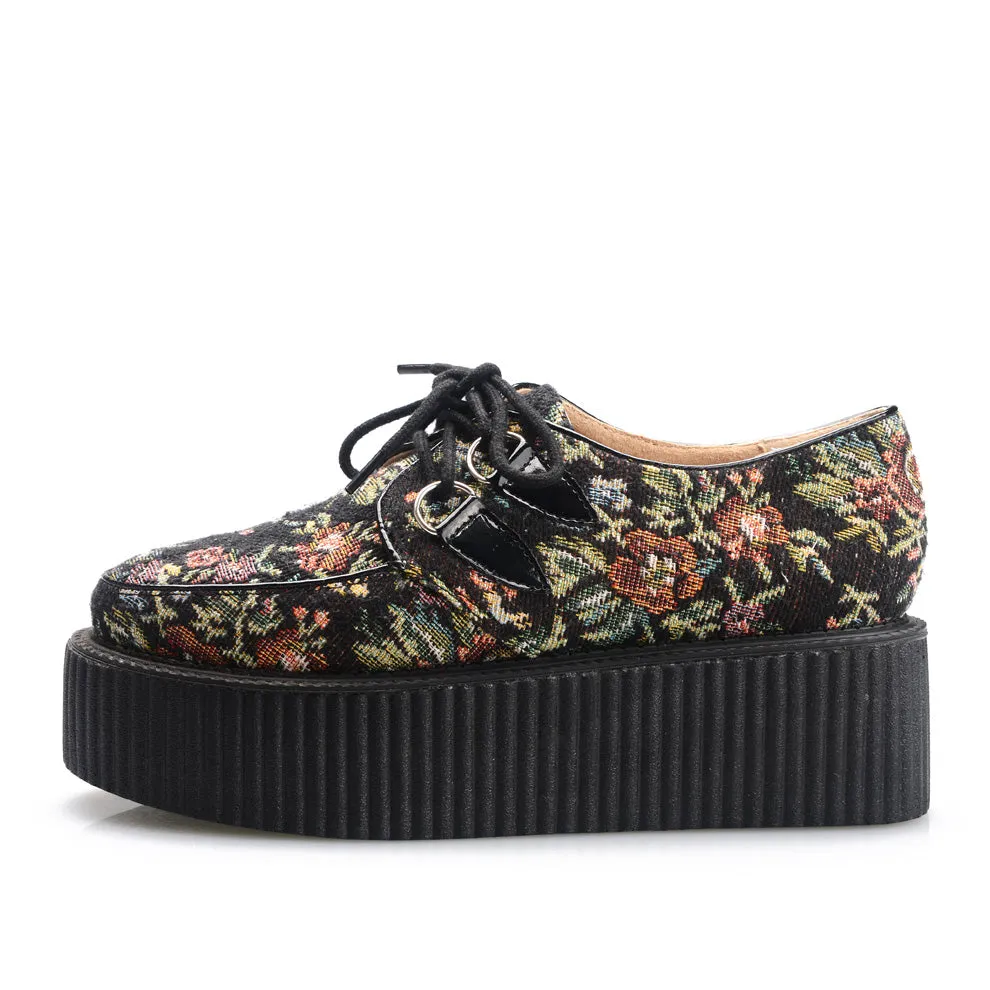 Vintage Embroidered Leather Women's Shoes KF30208