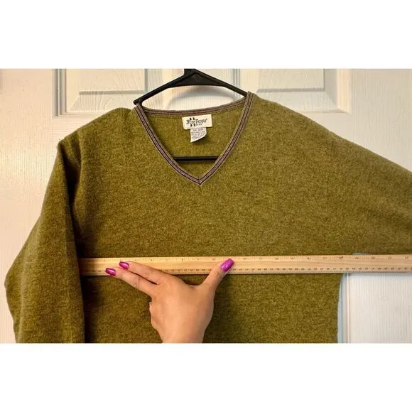 Vintage Free People 100% Wool V-Neck Long Sleeve Women's Lightweight Sweater S
