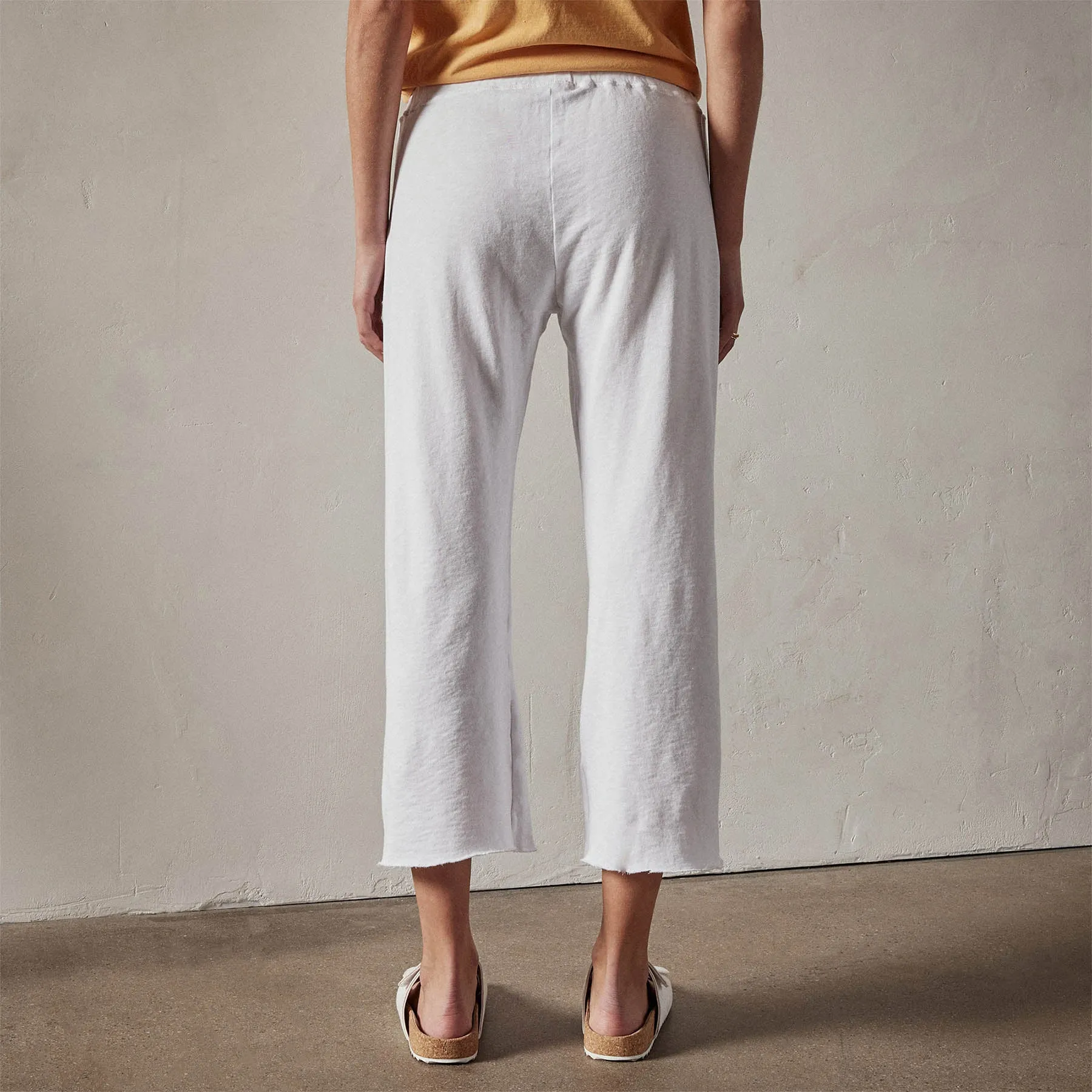 Vintage French Terry Cutoff Sweatpant - White