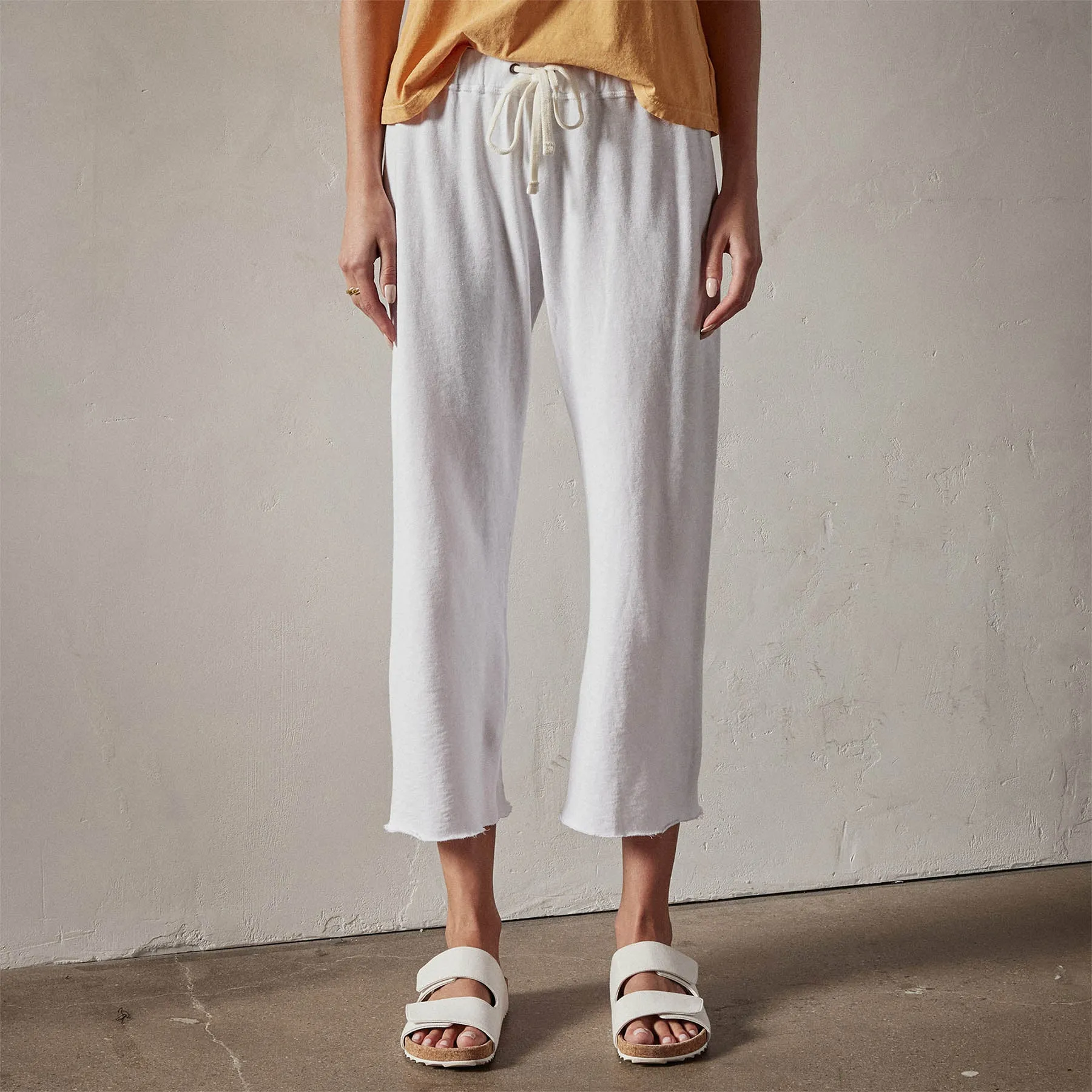 Vintage French Terry Cutoff Sweatpant - White