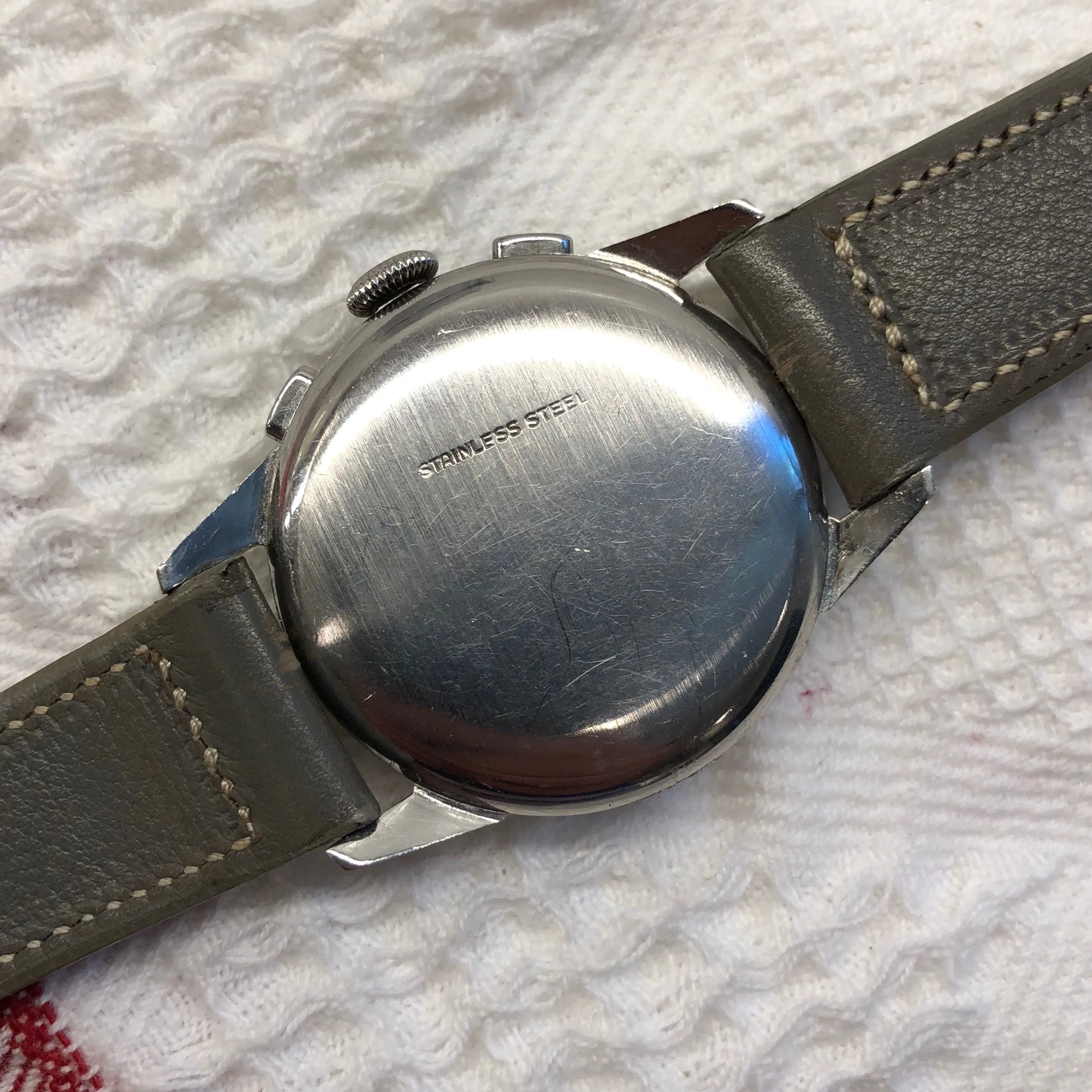 Vintage Gotham Gothameter Stainless Steel Chronograph Valjoux 92 Manual Wristwatch