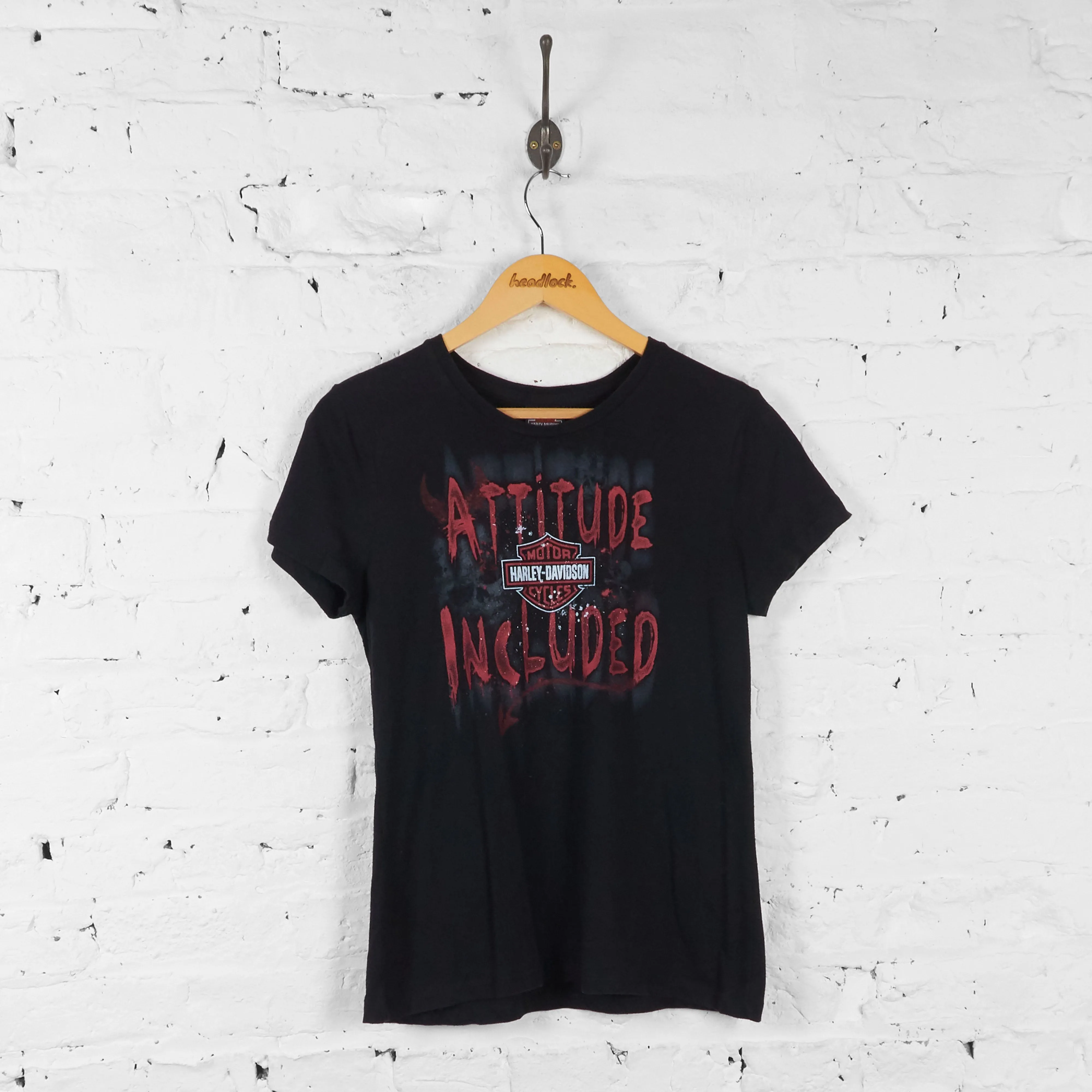 Vintage Harley Davidson Women's T-shirt - Black - L