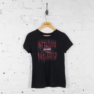 Vintage Harley Davidson Women's T-shirt - Black - L