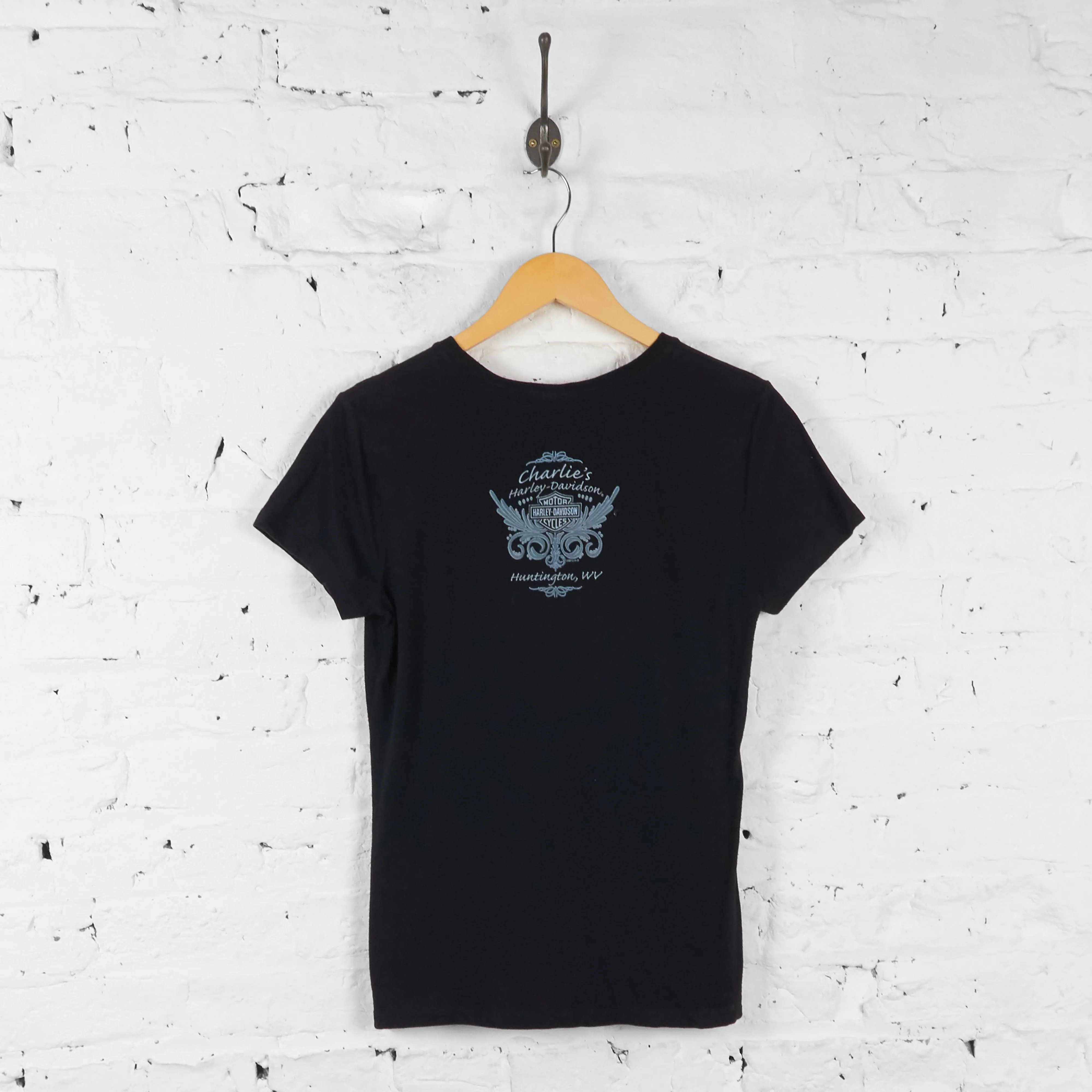 Vintage Harley Davidson Women's T-shirt - Black - L