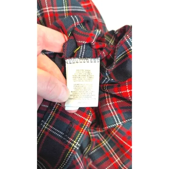 Vintage Liz Baker Essentials Womens Skirt Red Plaid Maxi Long Pleated Tartan EUC