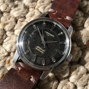 Vintage Longines All-Guard Automatic 9006-2 Gilt Black Cal. 19AS Steel Wristwatch