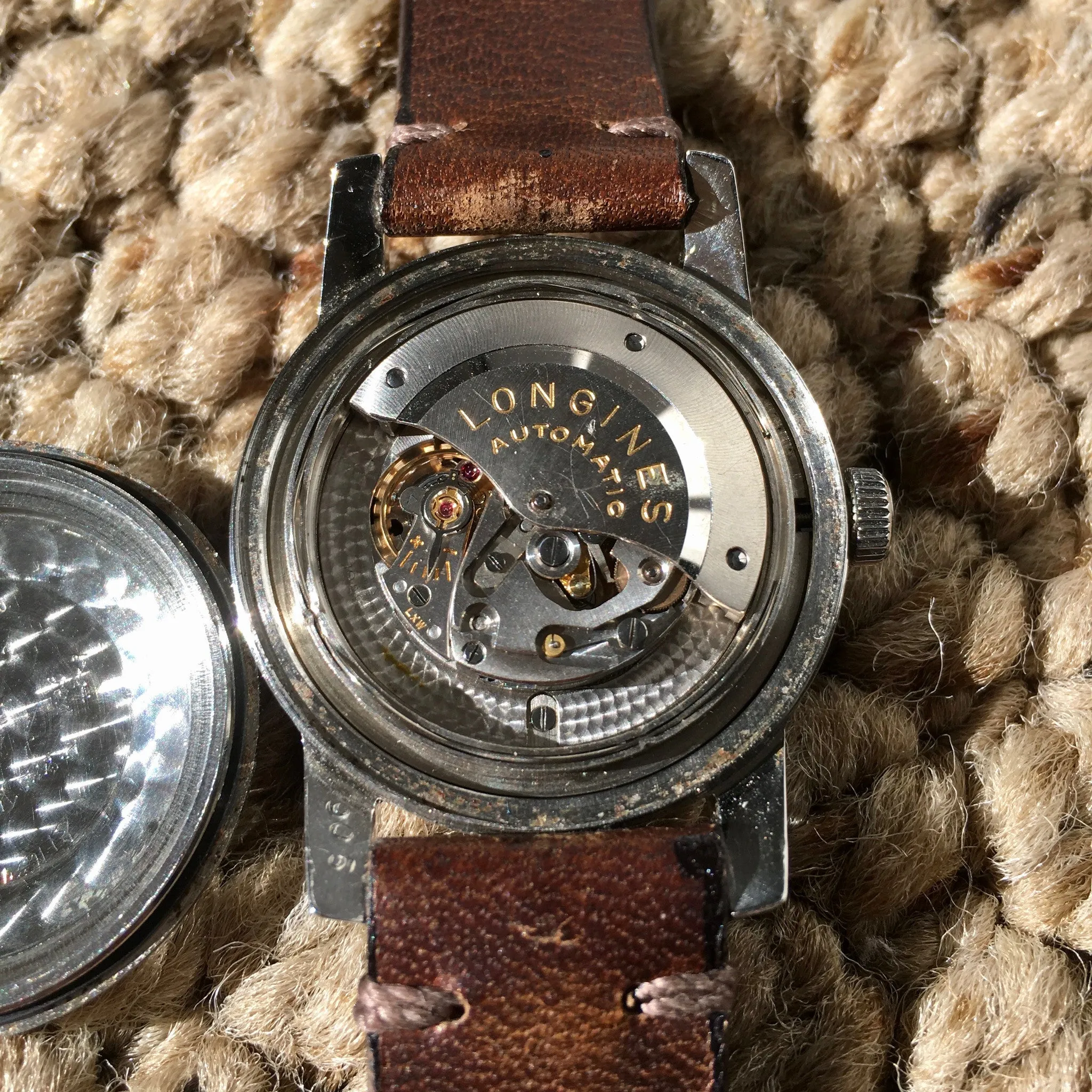 Vintage Longines All-Guard Automatic 9006-2 Gilt Black Cal. 19AS Steel Wristwatch