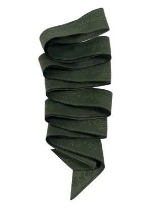 Vintage Moss Green Floral Ribbon