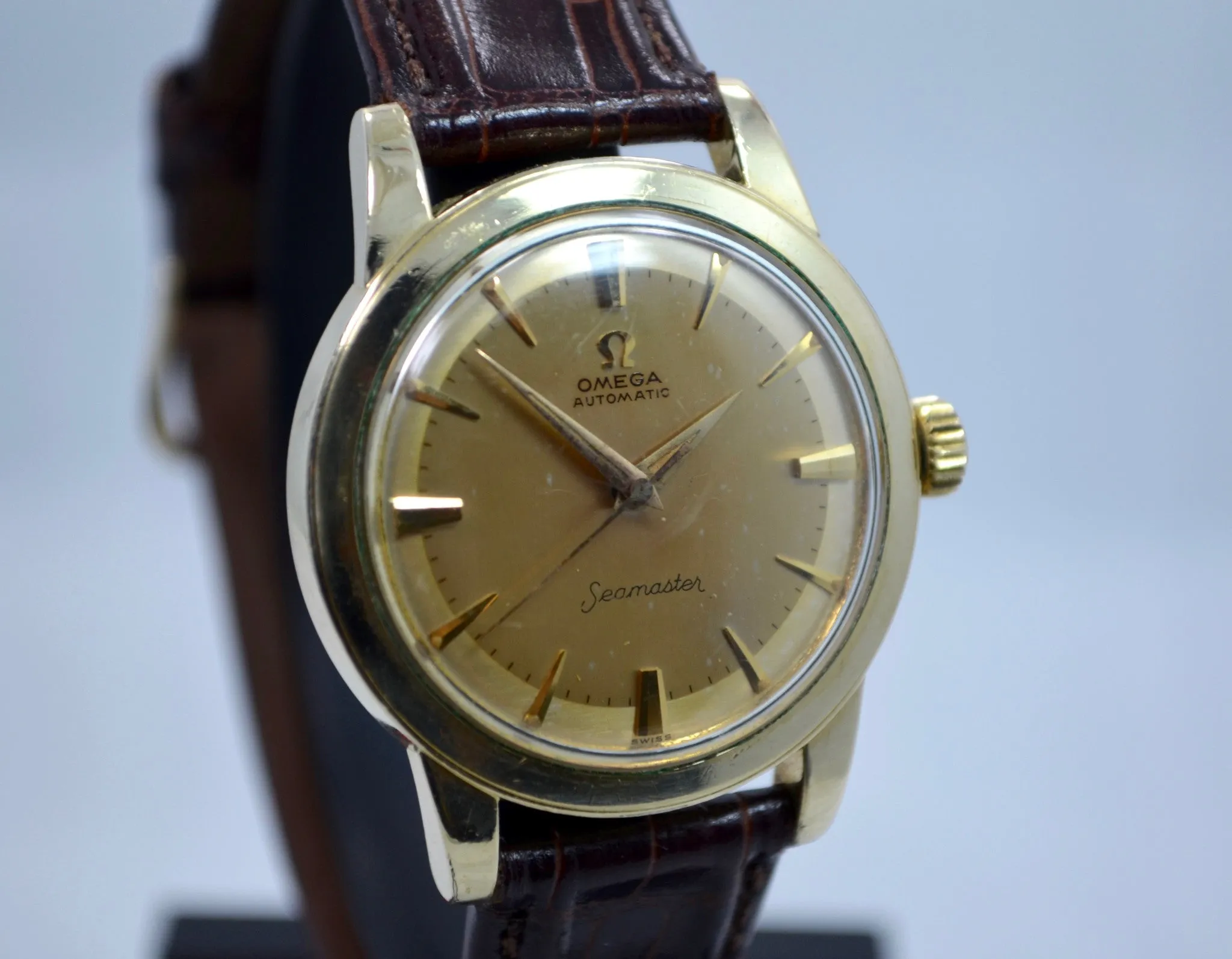Vintage Omega Seamaster 6250 Gold Filled Automatic Cal. 500 Wristwatch 1950's