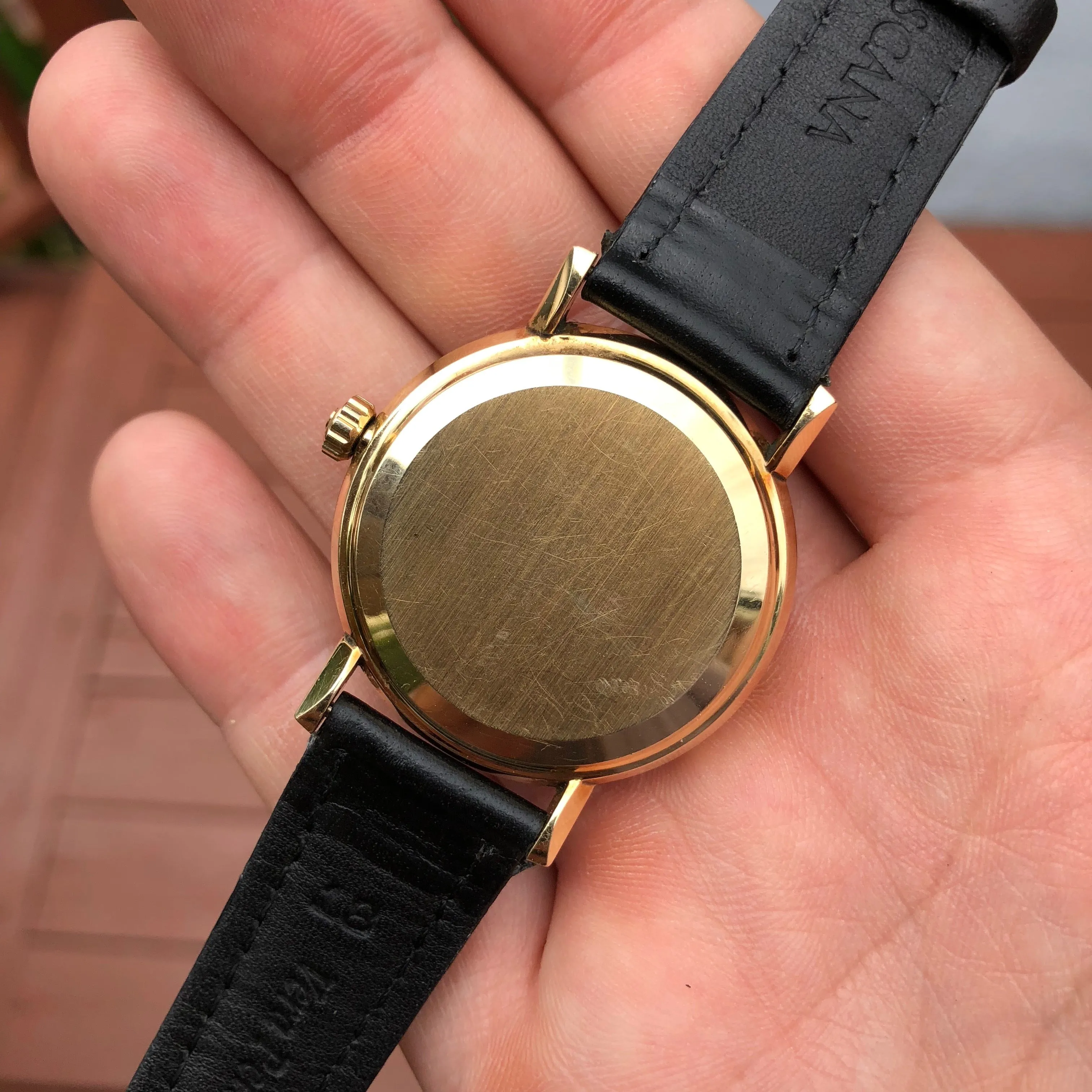 Vintage Omega Seamaster DeVille Day Date Tiffany & Co. 14K Gold Diamond Watch