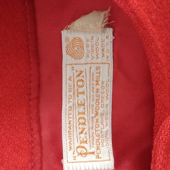 Vintage Pendleton Red Wool Cropped Blazer Jacket