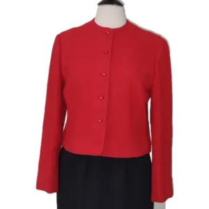 Vintage Pendleton Red Wool Cropped Blazer Jacket