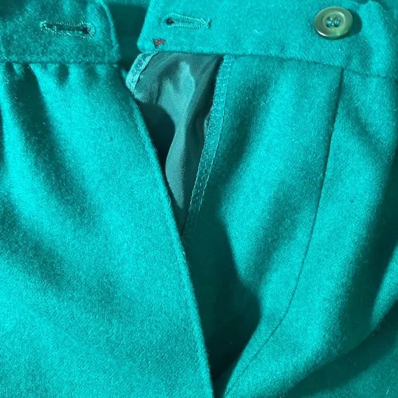 Vintage Pendleton Virgin Wool Women's Skirt Green Size 12