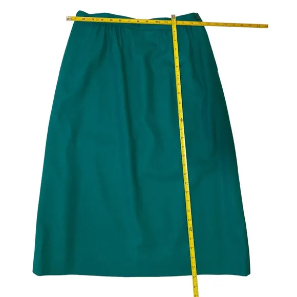 Vintage Pendleton Virgin Wool Women's Skirt Green Size 12