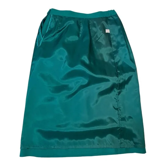 Vintage Pendleton Virgin Wool Women's Skirt Green Size 12