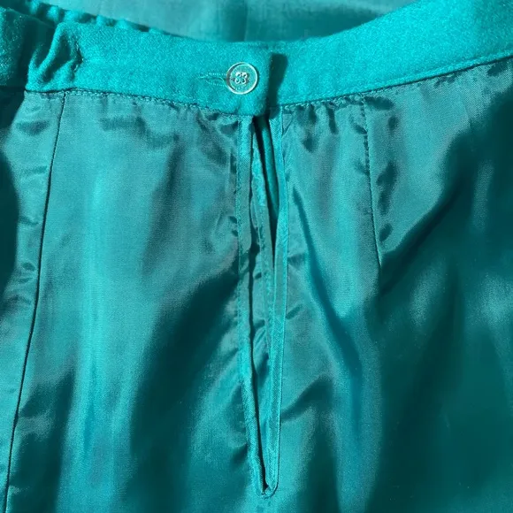 Vintage Pendleton Virgin Wool Women's Skirt Green Size 12