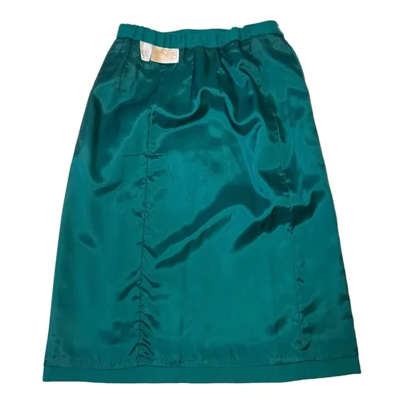 Vintage Pendleton Virgin Wool Women's Skirt Green Size 12