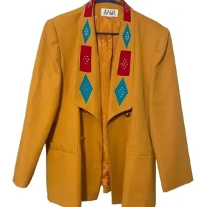 Vintage P.fall Mustard women's Blazer Size 18