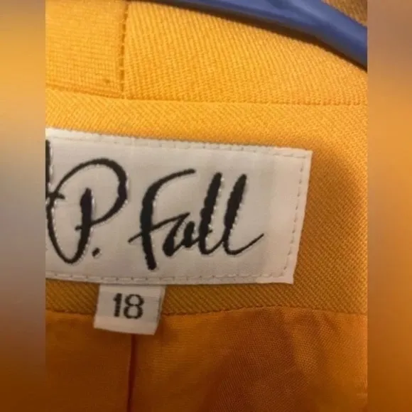 Vintage P.fall Mustard women's Blazer Size 18