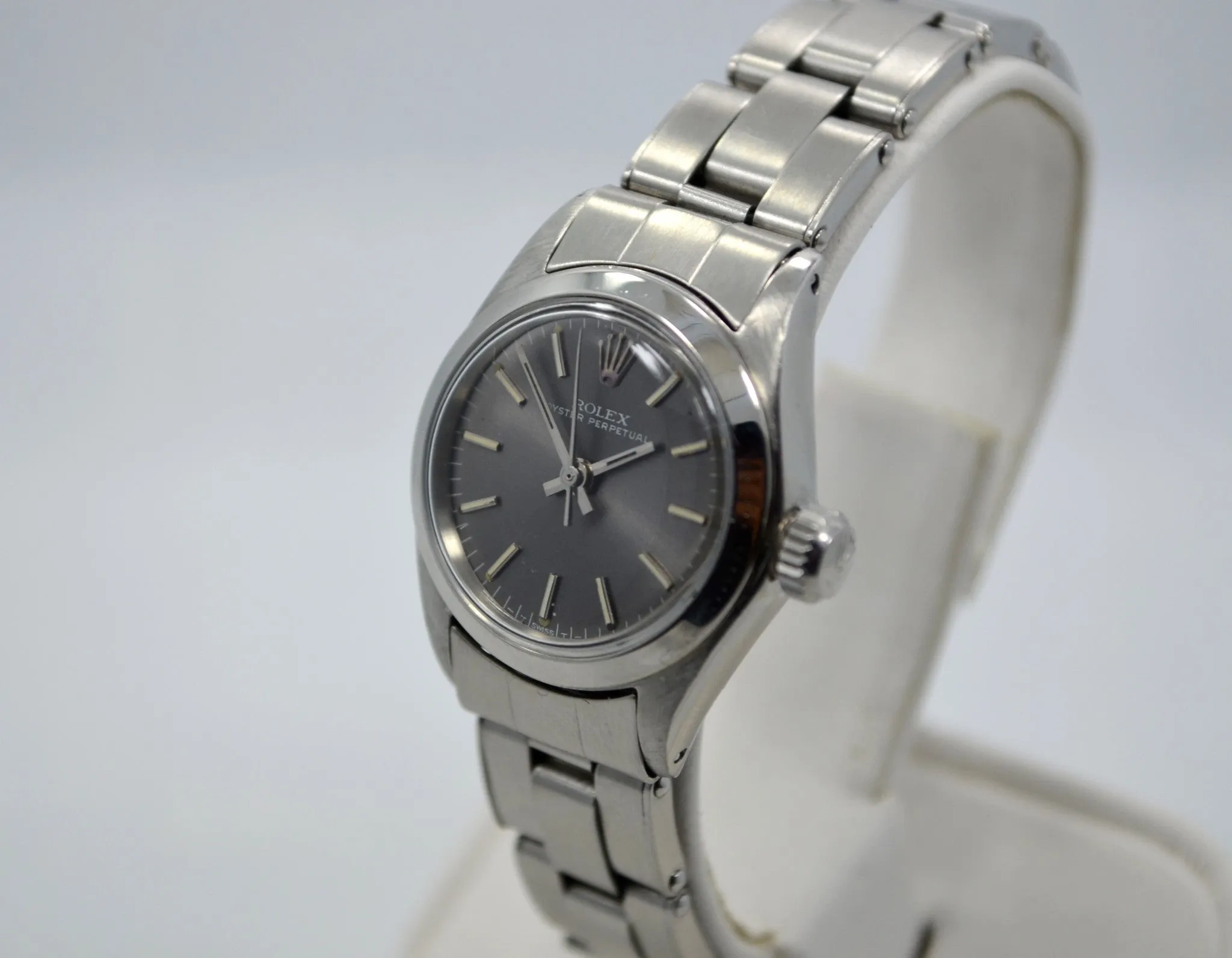Vintage Rolex 6618 Oyster Perpetual No Date Steel Oyster Ladies Wristwatch